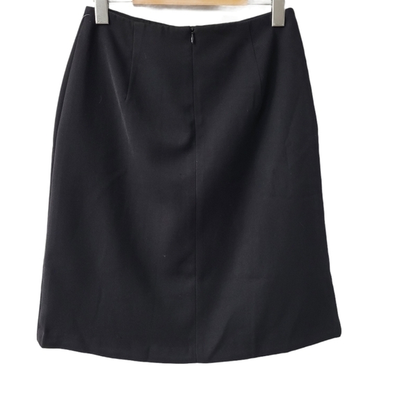 Black Front Pleat Skirt Size 8 Vintage - Picture 2 of 8